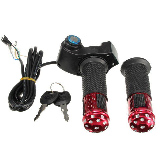 12V-84V 24V 36V 48V Scooter Electric Throttle Grip Handlebar With LED Digital Meter