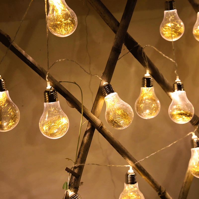 Battery Powered 4M 20LED Light Bulb String Light Romantic Christmas Holiday Party Decoration