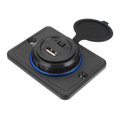 12V 24V 5V 1.5A USB Car Charger ON OFF Switch Power Indicator Mobile Phone Boat