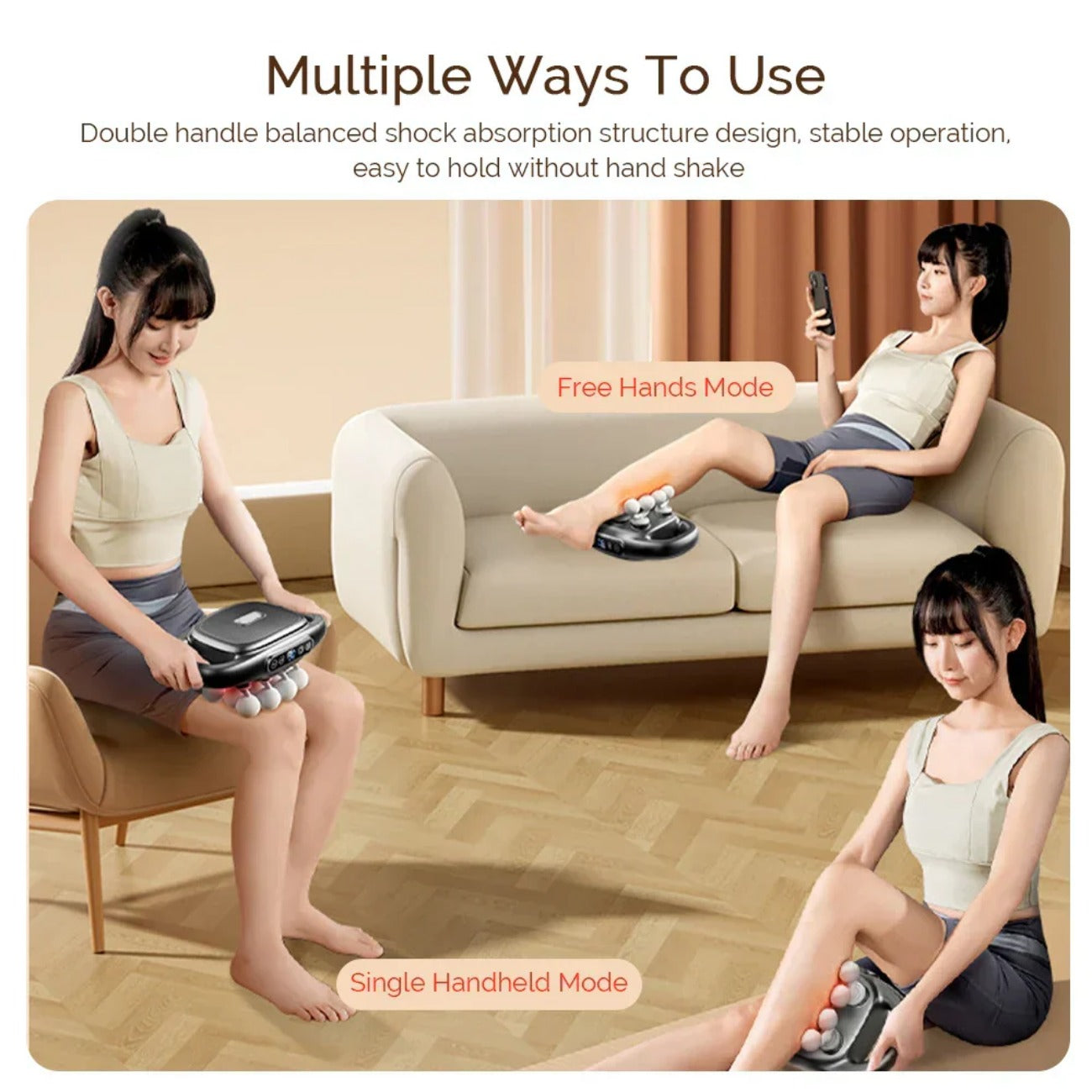 16-Head Body Massage Gun - Full Body Muscle Massager for Arms, Waist, Back, Thighs, Calves, Shoulders, and Feet