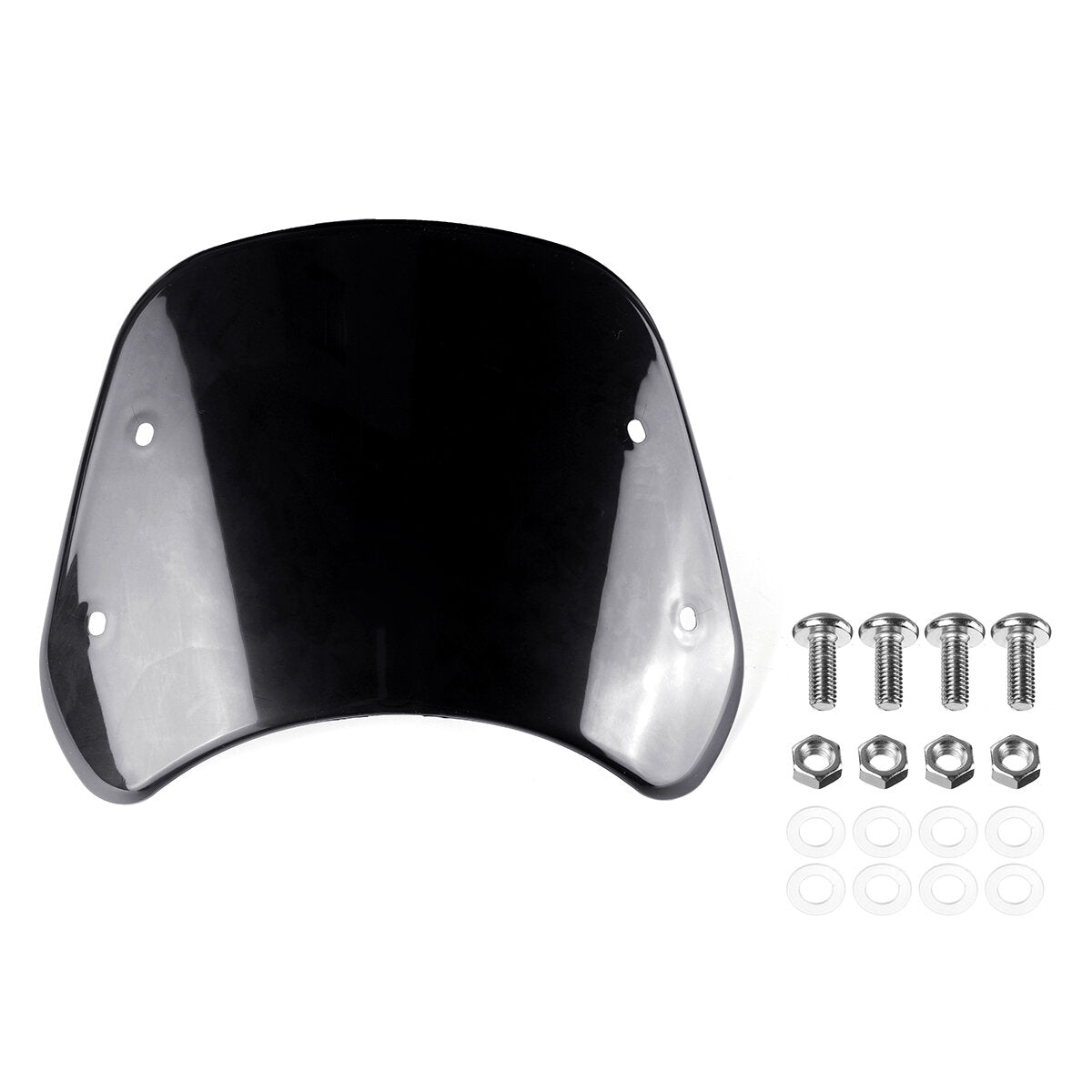 Motorcycle Windshield Wind Deflector 5~7" Headlight Windscreen