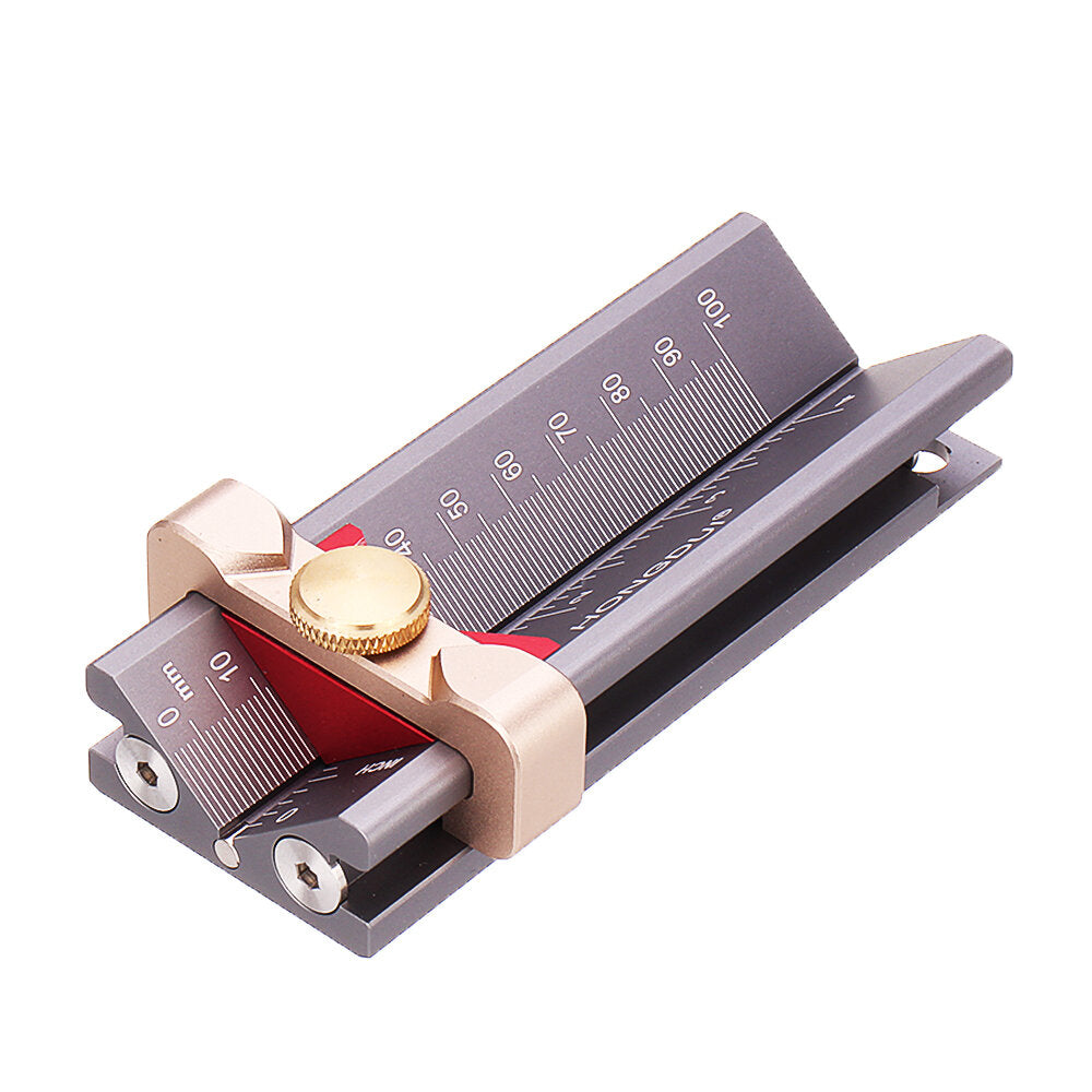 3-in-1 Multifunction Measuring Gauge for Drill Depth, Angle & Table Saw Height - Aluminum Alloy, Metric & Inch Scale