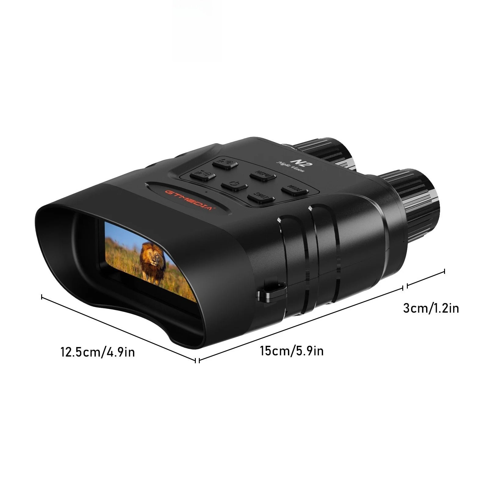 Night Vision Binoculars Night Vision Goggles with 2.4-inch Screen 5x Zoom Adjustable Brightness 1080P HD Video Recording for Outdoor Activities Hunting Wildlife Observation