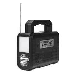 6V 3.5W Portable Outdoor Solar Power Panel With Super Bright Energy Saving Lamp And Bluetooth Radio FM