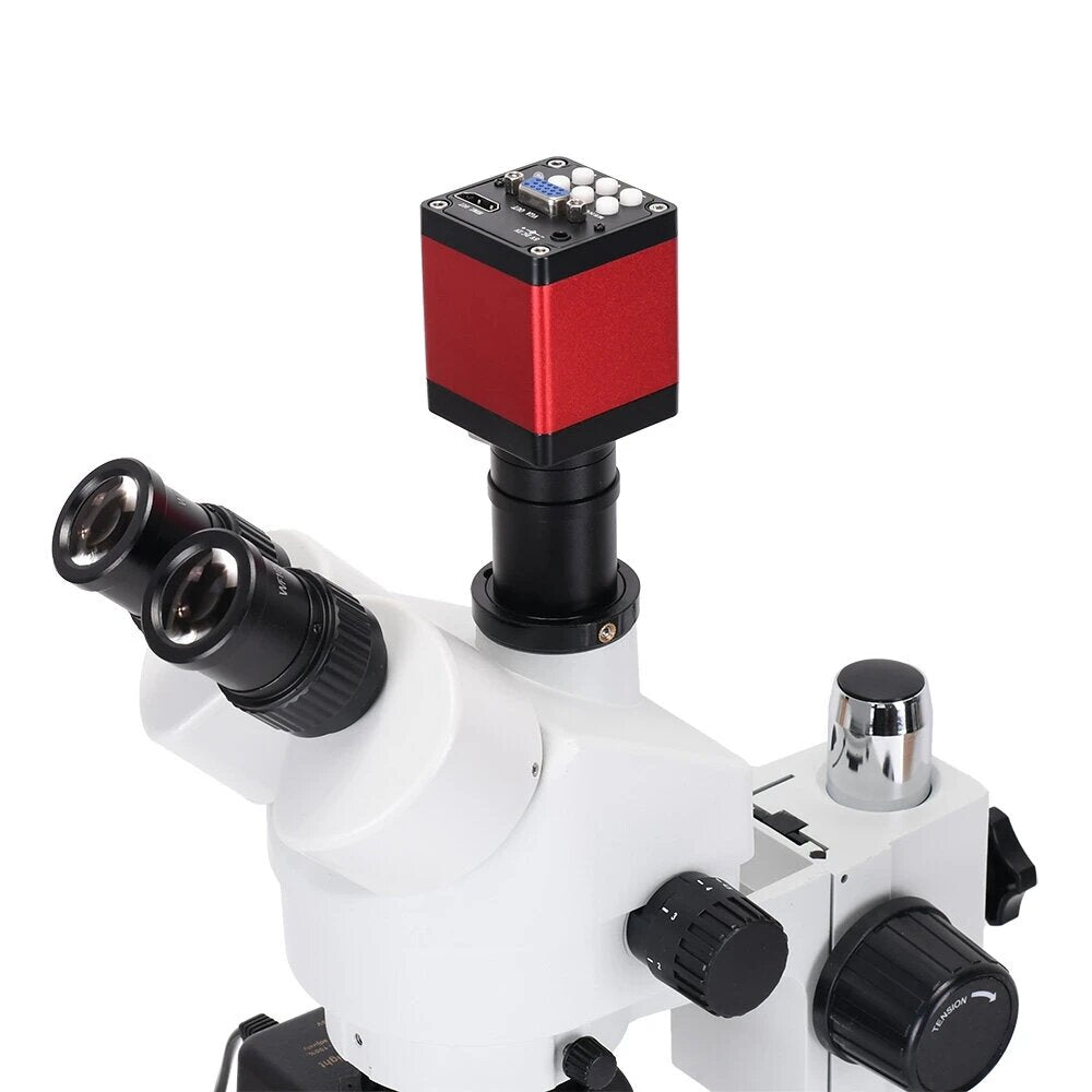 13MP Trinocular Stereo Soldering Microscope Stand Lens Digital Camera for Repair Mobile Phone Tools Kits