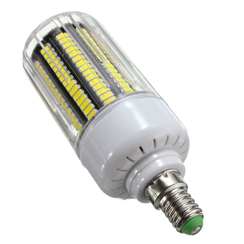 E14 E12 B22 E27 LED 15W  170 SMD 5730 Warm White Whit  Fire Cover Corn LED Bulb Light AC220V