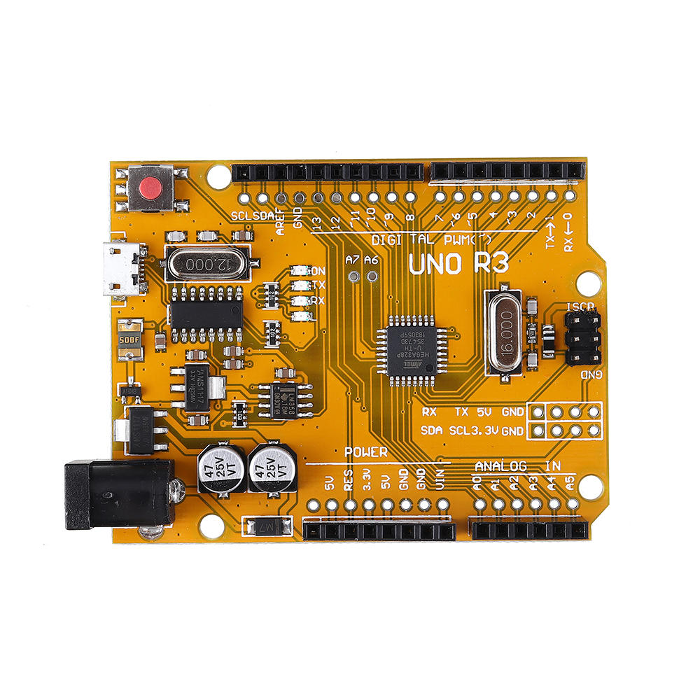 5pcs ATmega328P UNO R3 Development Board Improved Version Enhanced SCM Yellow Module