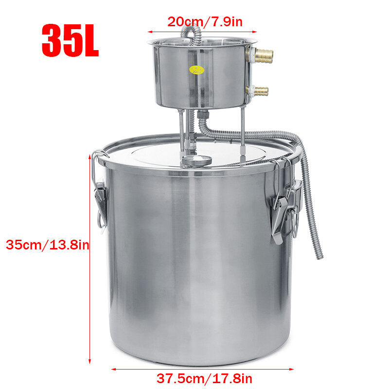 11/22/35L Alcohol Water Distiller Stainless Fruit Liquor Making Tool Alcohol Making Machine Household Bar Sets