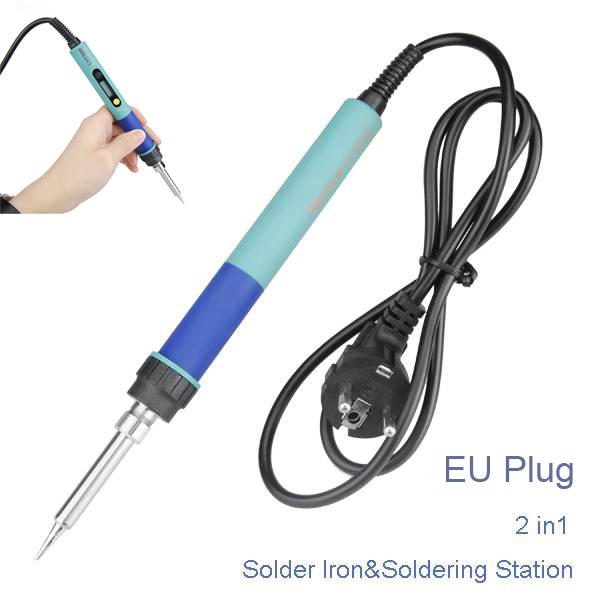 220V 2in1 LCD Adjustable Temperature Digital Electric Solder Iron Soldering Station