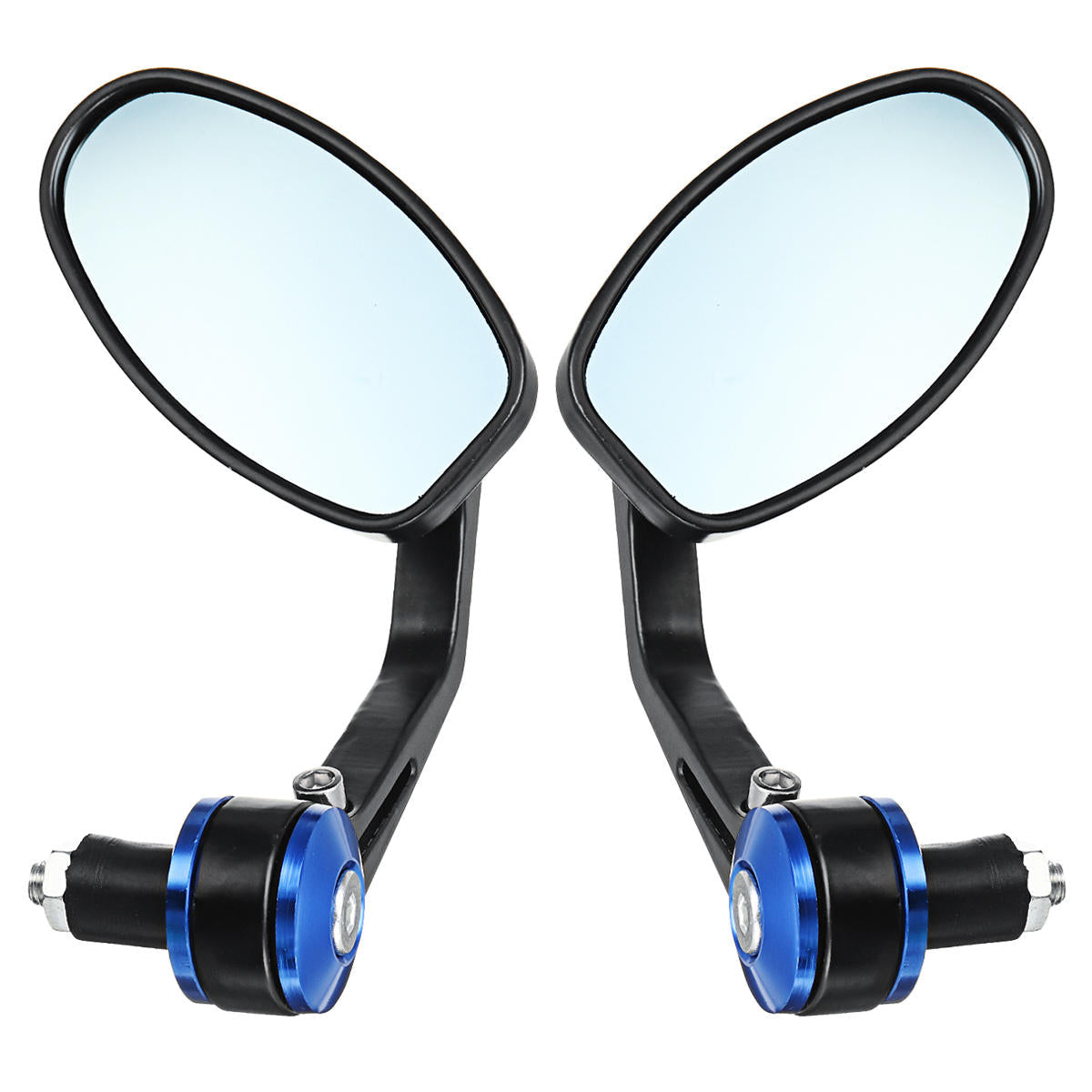 Pair Left Right Universal Handlebar Rearview Side Mirrors Motorcycle Scooter
