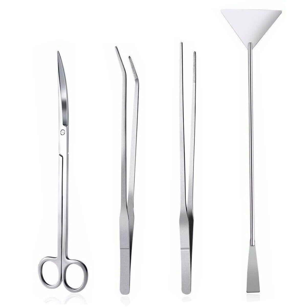3/4/5Pcs Aquarium Fish Tank Tools Scissors Tweezers Aquatic Stainless Trim Tool