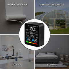5-In-1 Bluetooth-Connected Carbon Dioxide Tester for Detecting TVOC Formaldehyde Concentrated Air Quality Temperature Humidity CO
