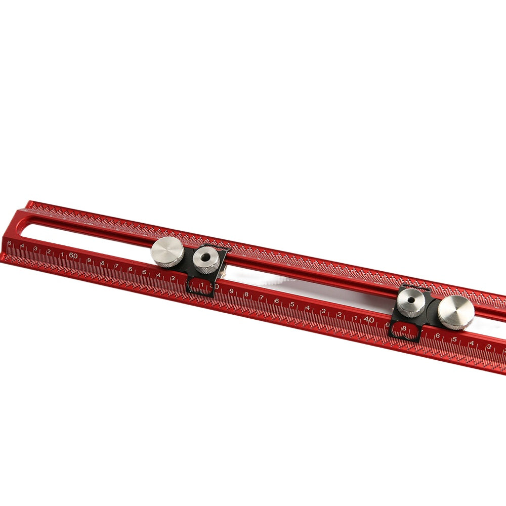 Hooked On Wood MT-2465 PRO Woodworking Scriber T Square Ruler - Aluminum Alloy, 650mm, Metric & Imperial