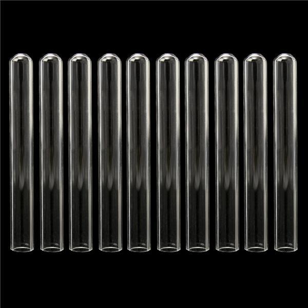 10pcs 12x100mm Lab Chemistry Glassware Borosilicate Glass Teaching Test Tubes