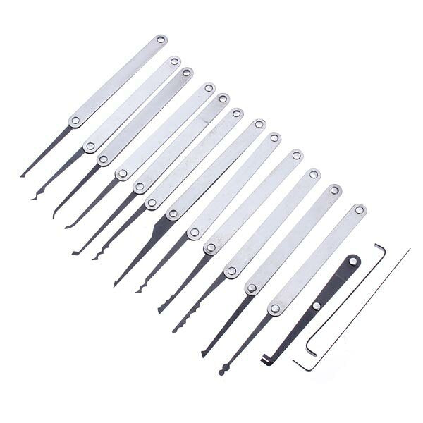 15 In 1 Stainless Steel Hook Lock Pick Set Locksmith tool