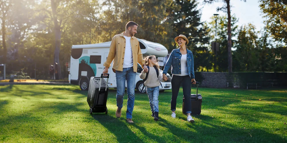 3600W 3840Wh LiFePO4 Portable Power Station, Optional 1 or 2 Expansion Batteries, App Control, UPS & Wheels for Home Backup & RV
