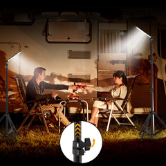84 LEDs Retractable 1.8m Tripod Stand Light: Adjustable Brightness 6500-7000K - Portable Work & Camping Lamp with Power Bank