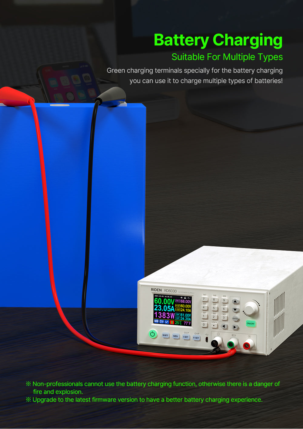 Assembled Set 60V 30A DC Voltage Step-down Stabilized Lab Power Supply Module Buck Adjustable Converter Battery Charging