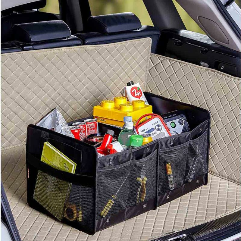 Folding Car Storage Box Multi-Function Black Storage Baskets