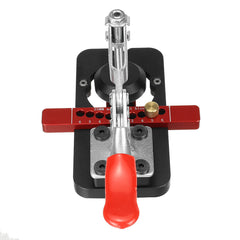 Hinge Boring Tool Set - 35mm/26mm Hole Opener, Adjustable Depth, ABS & Aluminum, Red/Black, Woodworking Accessory
