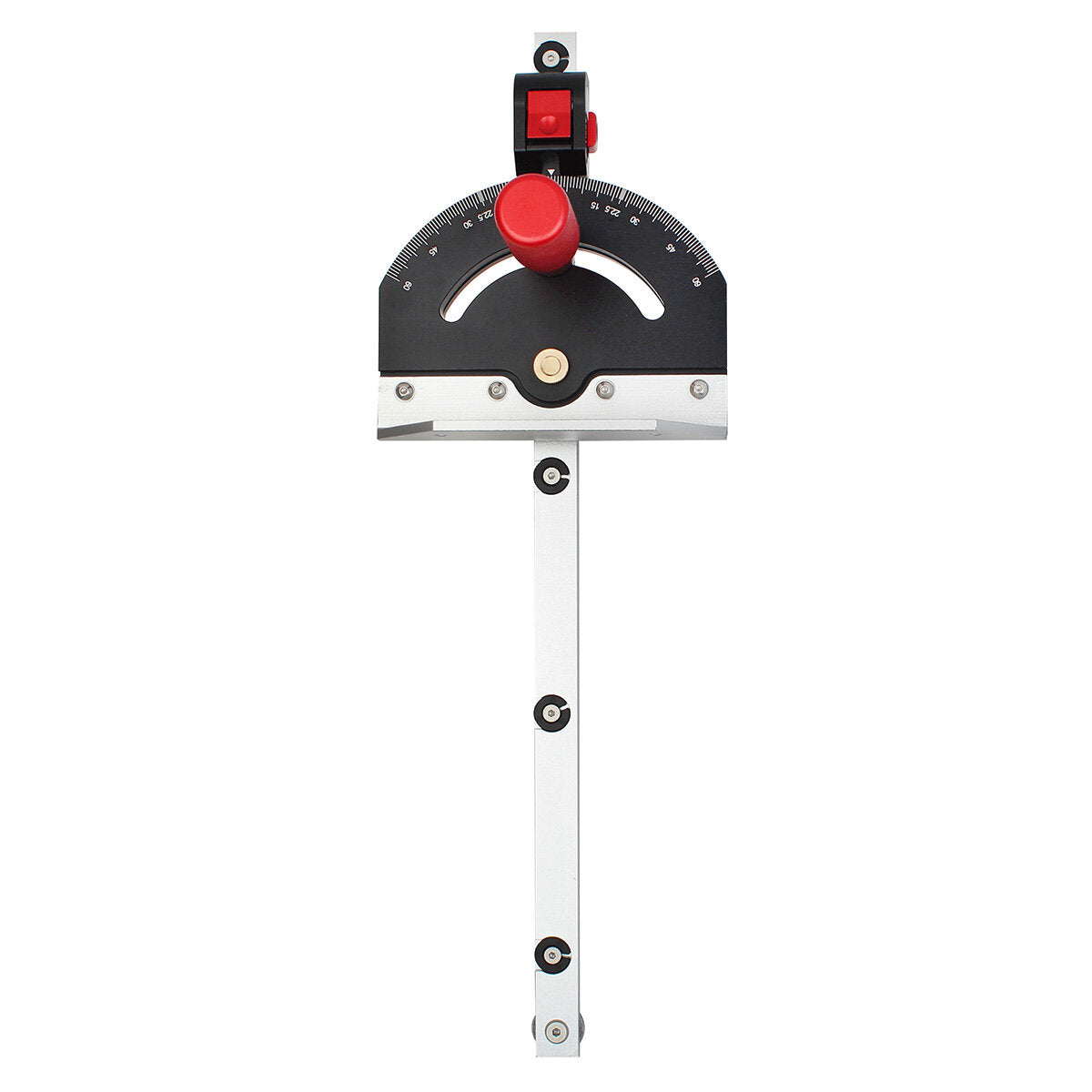 Aluminum & Plastic Table Saw Miter Gauge, Adjustable -60° to +60°, Fits 30mm/45mm T-track, Includes 1 Gauge