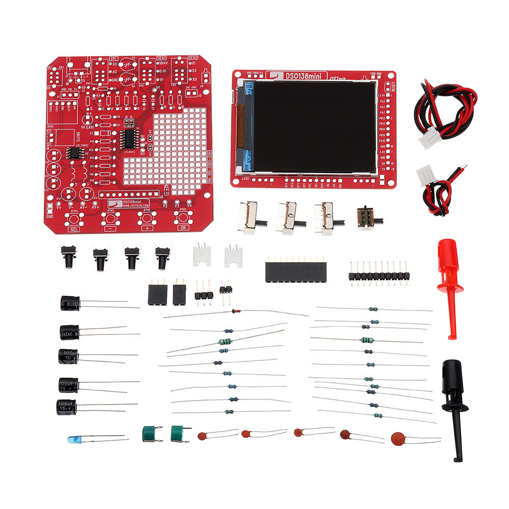 Original13805K DSO138mini DIY Digital Oscilloscope Kit SMD Pre-soldered 200KHz 3.5V-6V DC