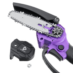 4 Inch Cordless Electric Saw Chainsaw Pruning Saw Power Indicator Garden Carpentry Power Tools
