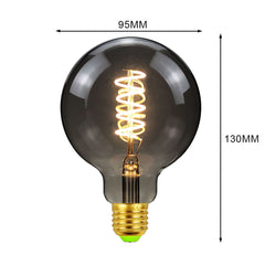 Lighting Designer 2700K 4W Dimmable LED Incandescent Light Bulb Gray Glass Bulb Filament Lamp Retro Decor