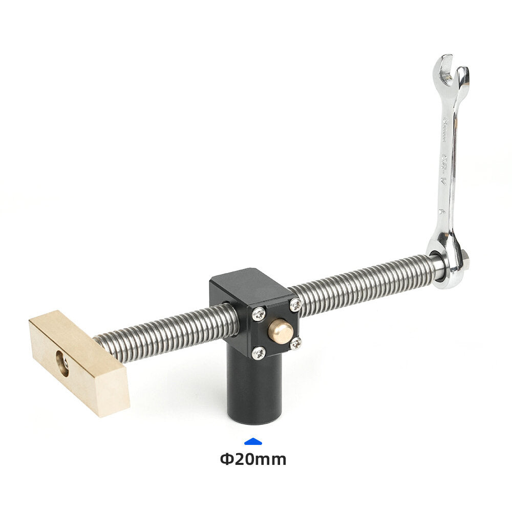 Universal Woodworking Vice for 19/20mm Table Holes, 0-120mm Clamping Range, Durable Brass & Steel, Compact & Secure