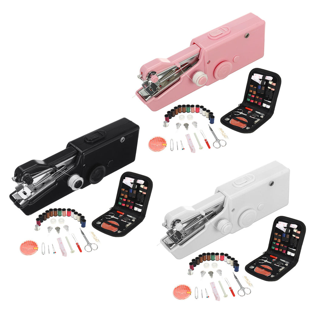 Without Battery Hand-held Electric Sewing Set Pink/Black/White Hand-held Sewing Machine