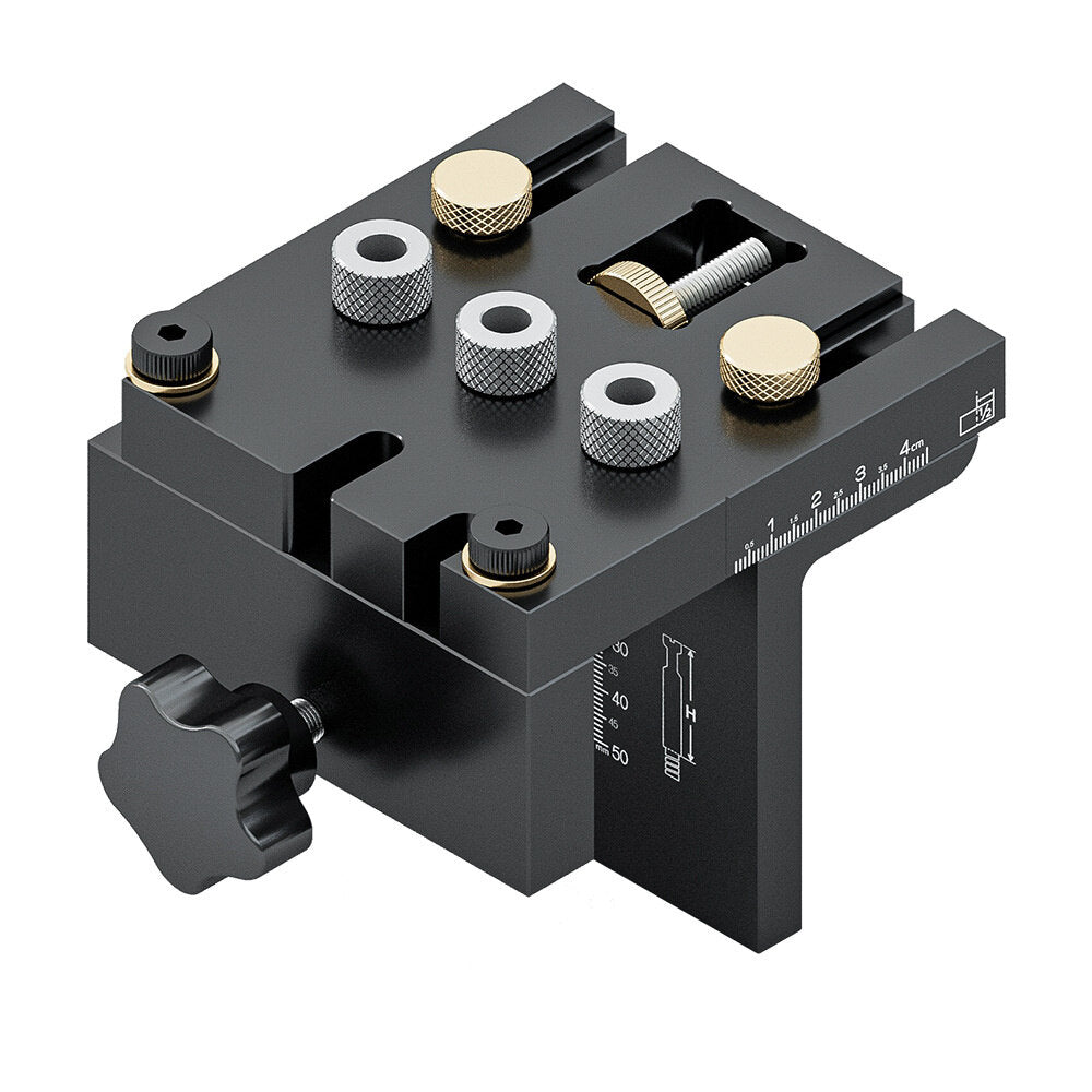 Combined Three-in-One Locator for Woodworking - Durable CNC Tool with Adjustable Vice Jaw (0-55mm)