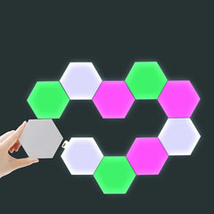 RGB LED Lamp Hexagon Light Touch Sensor RGBW LED Honeycomb Light Colorful Night Light USB with Remote