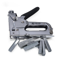 Nail Stapler Manual Nail Guns Three-use Heavy-Duty Stainless Steel Nail Guns With 800 Staples Attached