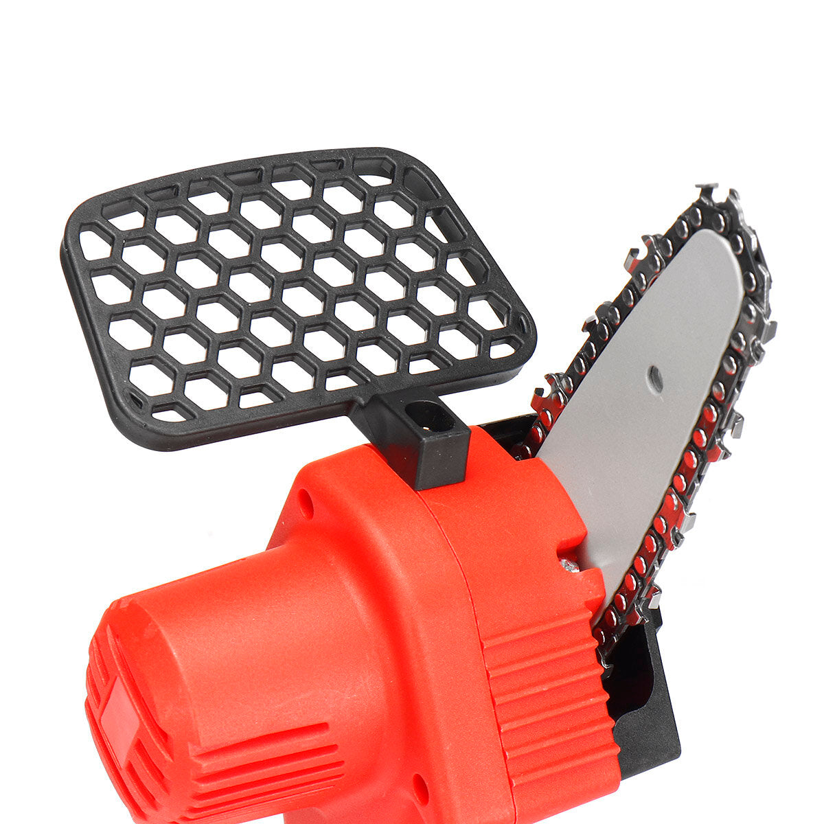 4" Mini Cordless Electric Chain Saw One-Hand Woodworking Wood Cutter
