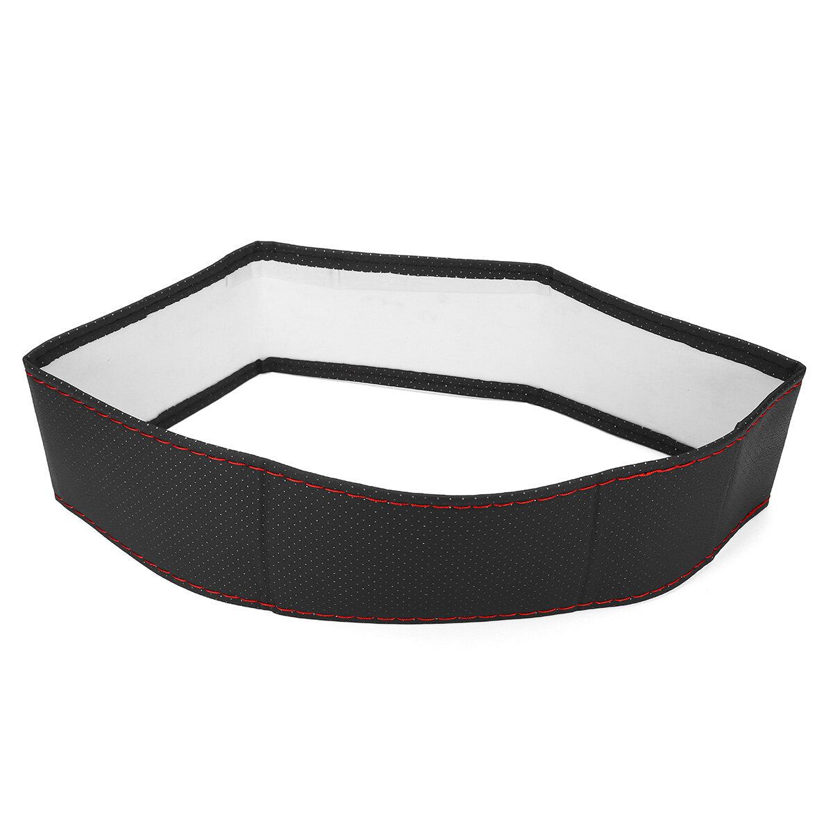Black Red Line Car With Hand Sewing Steering Wheel Set Car Steering Wheel Covers