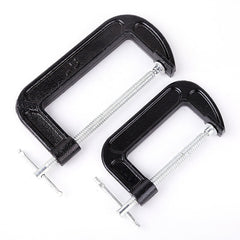 Heavy Duty C-Clamp Set, Adjustable 2-6 Inch Malleable Iron Steel Clamps for Woodworking, Welding, and Metalwork