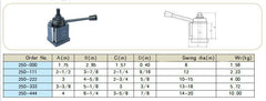 AXA Size DMC-250-111 Wedge Type Tool Post 12 Inch Swing CNC Quick Change Lathe Tools Post Holder