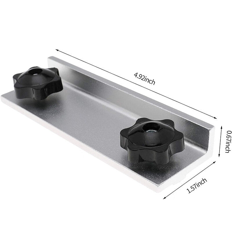 T-Track Long Stop Kit for Woodworking - Durable Aluminum Alloy, Fits CNC, Router Tables, Table Saws, Drill Presses