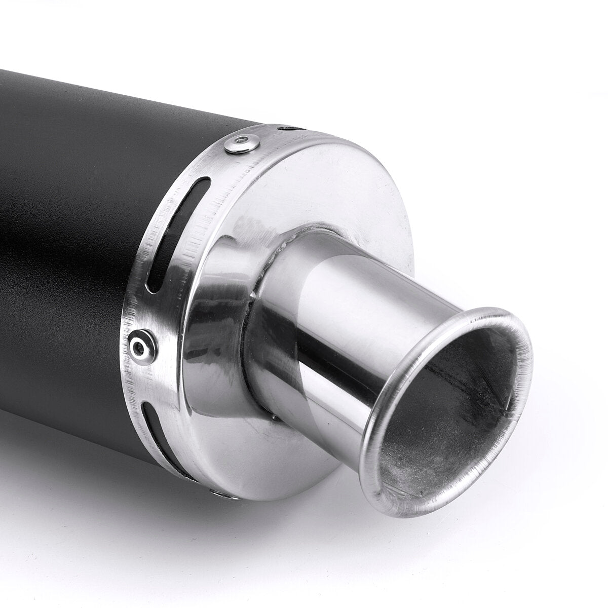 Motorcycle Performance Exhaust Muffler Pipe Scooter For GY6 150cc 125cc Aluminum Blcak