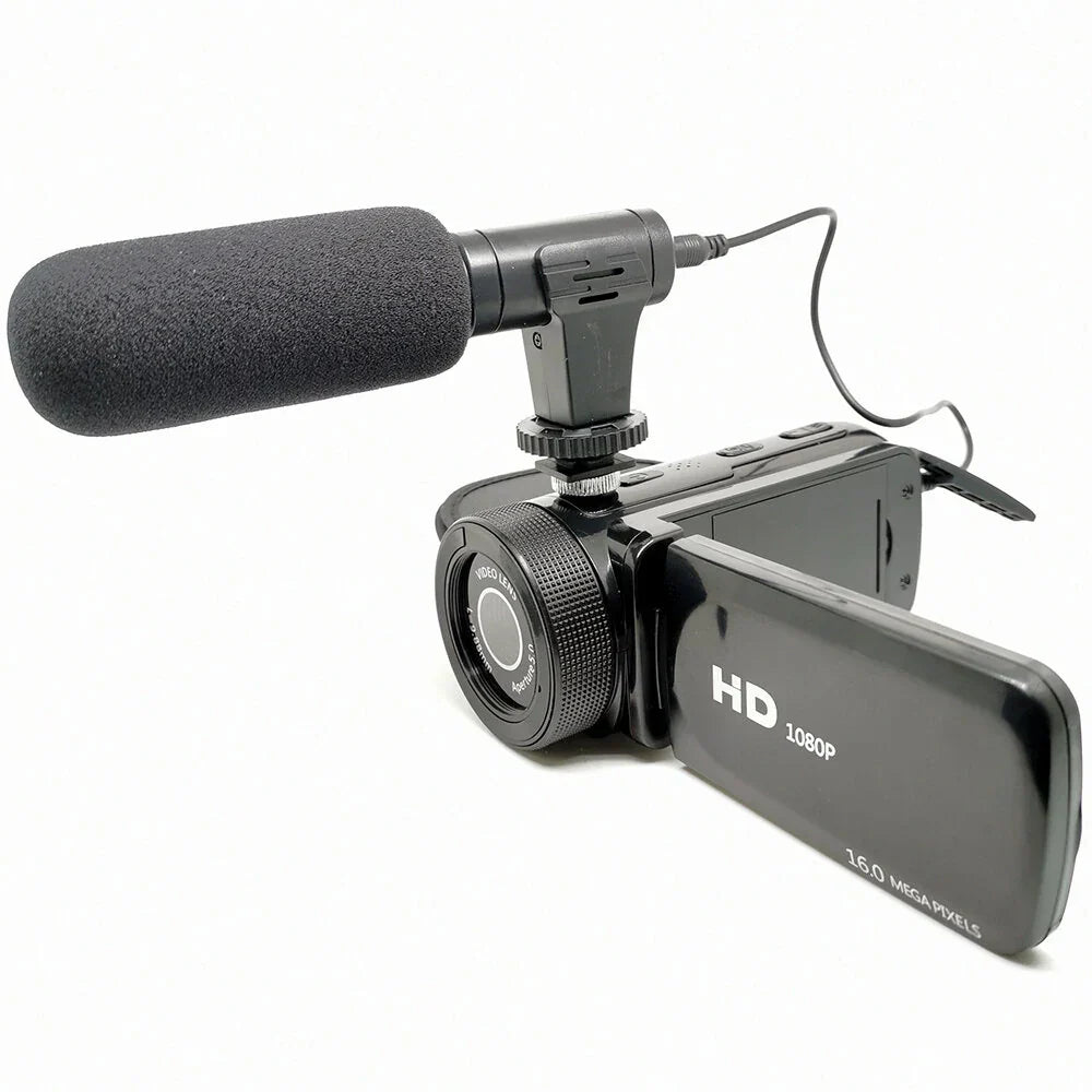HD Digital Camera 16 Million Pixel Handheld DV Camcorder with Microphone Wide-angle Lens Video Camera