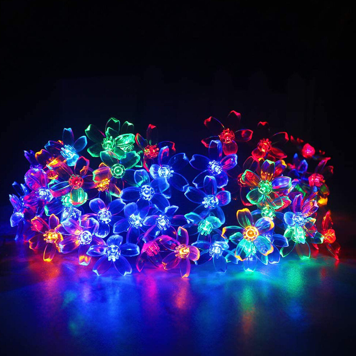Solar LED String Christmas Blossom Lights Party Lamp 8 Mode
