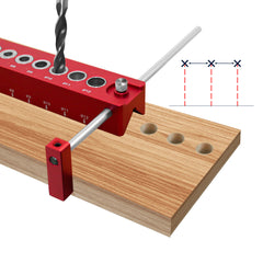High-Precision Woodworking Hole Positioner with 45° Drilling, Laser-Engraved Scales, Durable Aluminum Alloy, 3-12mm Range