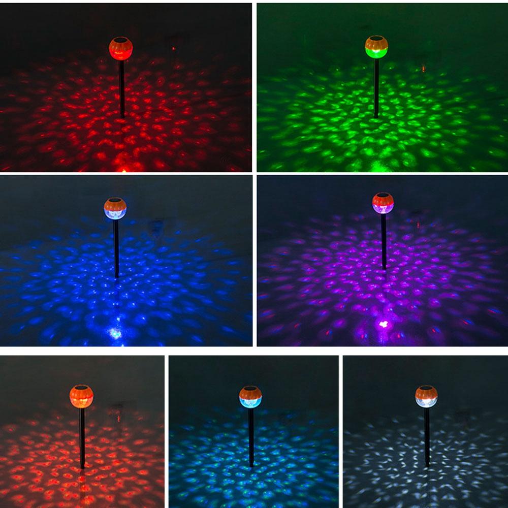 Solar 3 LED Color Changing Ball Garden  Light Waterproof Outdoor Yard Landscape Lamp
