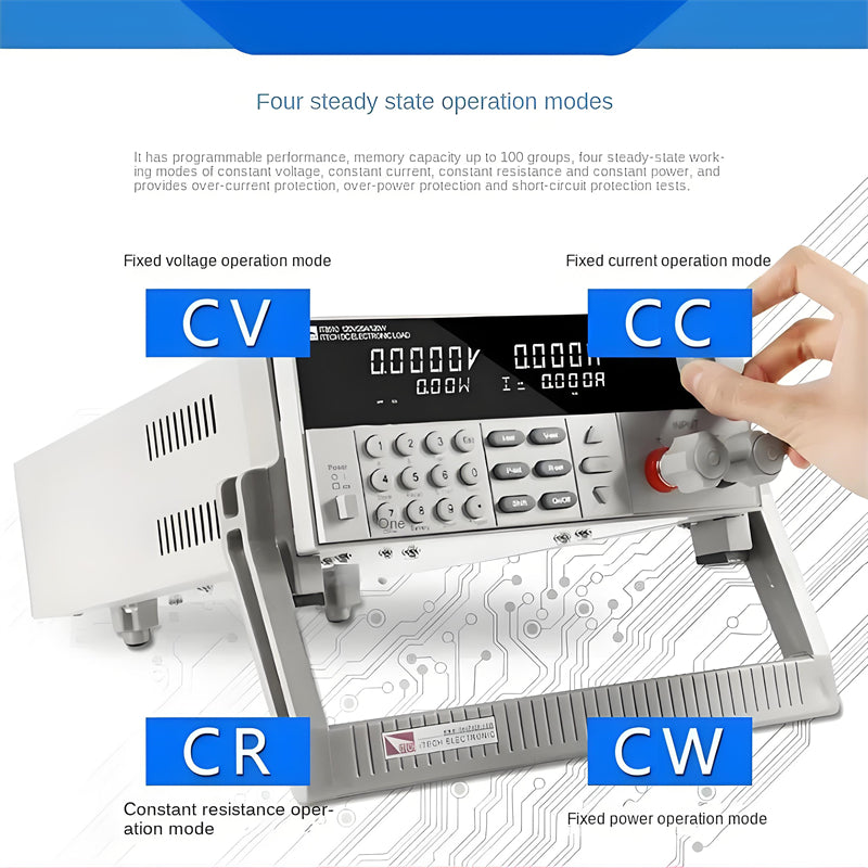 Programmable Electronic Load Meter 150V 30A 150W High Precision Dynamic Mode 10KHz Testing Equipment