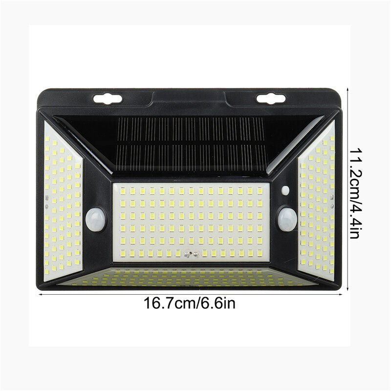 318 LED Solar Powered PIR Motion Sensor Wall Security Lights Outdoor Garden Lamp