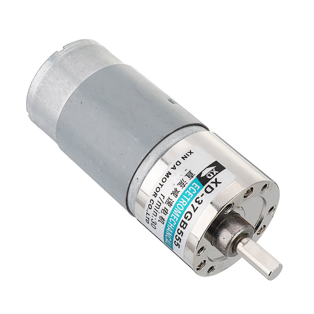 DC 24V 30/50/100RPM Large Torque Reversible Motor 555 Gear Reducer Motor