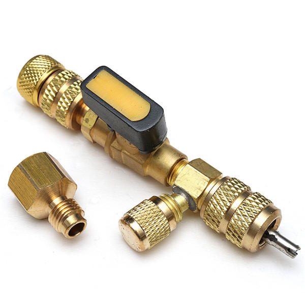 Schrader Valve Core Remover Dual Size 1/4 5/16 Inch Port Installer Tool