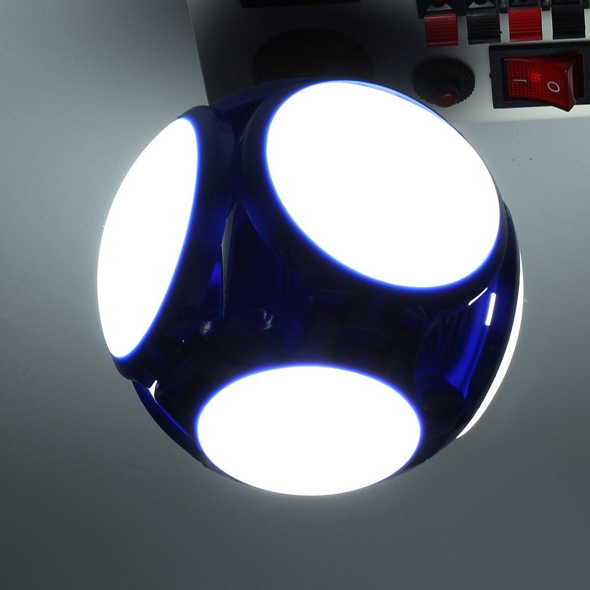 50W E27 Football  LED Garage Lamp Workshop Folding Light Deformable Ceiling Bulb AC165-265V