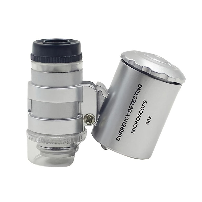 60X Mini Handheld Magnifier With LED Light Jewelry Loupe