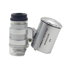 60X Mini Handheld Magnifier With LED Light Jewelry Loupe